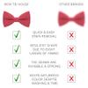 Baby Boys Red Bow Tie Gabardine Fabric Material for Kids Bowtie, Toddler Bow ties Formal Pre-Tied Tuxedo Clip on Shape Infant Handmade Bow ties for Any Ages in Solid Colors (Small, Light Red) view 3