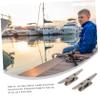 Housoutil 2pcs Open Base Boat Cleats for Mooring Lightweight Dock Cleats for Securing Kayaks Canoes and Other Watercraft view 3