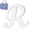 TOYORK Letter Charms for Bog Bag,Decorative Alphabet Bogg Bag Accessories Lettering Insert Charm Compatible with Bogg Bag Original Models,Charms for Rubber Beach Tote Bag White R view 1
