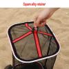 Fishing Net Pole Fish Cage Glued Square Net Cage Outdoor Portable Fishing Net Cage Fish Bag Quick-Drying Fishermen Equipment Fishing Net Landing Net (Color : 2M net with Bag) view 3