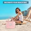 TOYORK Letter Charms for Bog Bag,Decorative Alphabet Bogg Bag Accessories Lettering Insert Charm Compatible with Bogg Bag Original Models,Charms for Rubber Beach Tote Bag White O view 2