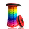 Jakuva Rainbow Travel Camping Stool, Retractable Portable Folding Stool,Collapsible Telescoping Stool with Max Load 360lbs for Adults for Indoor Outdoor Hiking Gardening view 1