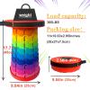 Jakuva Rainbow Travel Camping Stool, Retractable Portable Folding Stool,Collapsible Telescoping Stool with Max Load 360lbs for Adults for Indoor Outdoor Hiking Gardening view 3