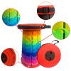 Jakuva Rainbow Travel Camping Stool, Retractable Portable Folding Stool,Collapsible Telescoping Stool with Max Load 360lbs for Adults for Indoor Outdoor Hiking Gardening view 4
