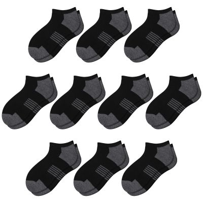 Comfoex 10 Pairs Boys Socks Low Cut Ankle Socks For Kids 8-10 4-6 6-8 Years Old Short Athletic Socks With Cushioned Sole