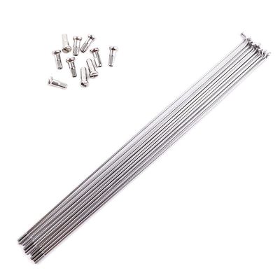 Vctitil 10 Pcs 245mm-305mm 14G Bicycle Spokes Stainless Steel Spokes and Nipples Bike Spokes for Mountain Bike Road Bike Electric Bike 700C Wheels(256MM)