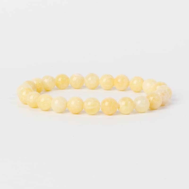 HZLXF1 Natural Quartz Crystal Beads Bracelet Suitable for Women Men Bangles Jewelry Gift (Size : 17cm-6.69inch, Color : 10MM Beads_25)