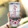 Hyturtle Personalized Gifts For Pig Lover - Pigs With Flower Custom Name Stainless Steel Tumbler 20oz With Lid - Idea Farm Animal Lover Gifts For Women Girl Kids On Birthday, Christmas view 4