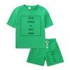 ZFTTZYMX Baby Kids Custom Personalized Outfits Set Add Your Image Text Photo Customize Short Sleeve T-shirts + Shorts Clothes 2PCS view 1