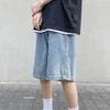 Men's Classic Distressed Denim Shorts Blue Stretchy Summer Short Pants with Pockets Casual Baggy Jean Shorts (Blue,Large) view 4