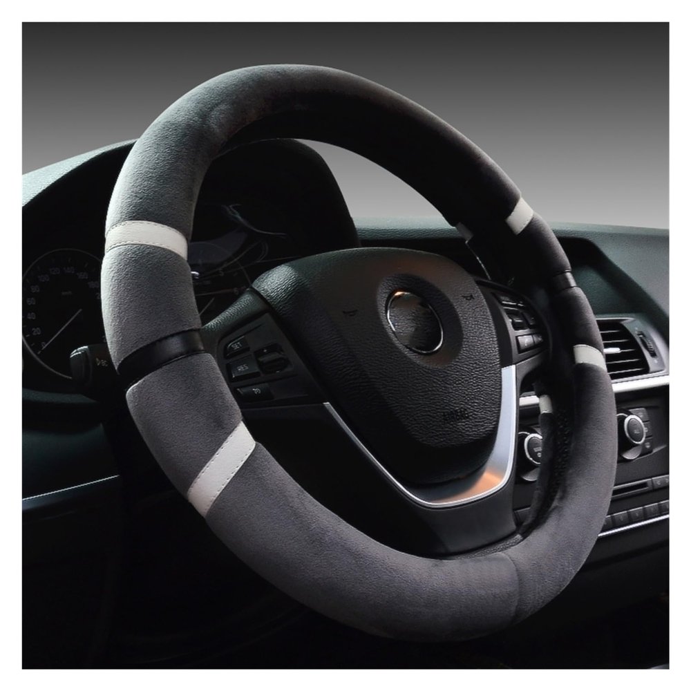 FUERU Car Steering Wheel Cover Set Universal Car Steering Wheel Cover Autumn and Winter Plush Comfortable Shock-Absorbing Car Interior (Color : 3#)