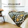 ACUSHLA Merino Wool Blanket - Soft Warm Thick Bed Couch Camp Outdoor Sleeping Blanket Throw All Weather, Aztec Style Green 63" x 51" view 2