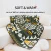 ACUSHLA Merino Wool Blanket - Soft Warm Thick Bed Couch Camp Outdoor Sleeping Blanket Throw All Weather, Aztec Style Green 63" x 51" view 3