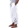 Summer Casual Capris for Women Pjs Beach Crop Rise Loose Womens Crop Wide and Shorts Short Pockets Crop Dandelion Pant view 1