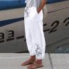 Summer Casual Capris for Women Pjs Beach Crop Rise Loose Womens Crop Wide and Shorts Short Pockets Crop Dandelion Pant view 2