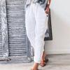 Cropped Casual Capri Pants Summer Printed WomenS Capris Comfy Fit with Pockets for Women Capri Pants Women Linen Rise view 3