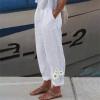 Butterfly Print Summer Capris for Women Casual Lightweight Wide Leg with Beach Capri Pants 2023 Waist with Pockets On view 2