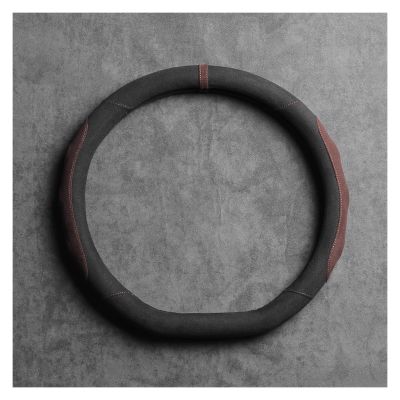 FUERU Car Steering Wheel Cover Set Car Steering Wheel Cover D Type Autumn and Winter Warm Waterproof Anti-Wrinkle Car Interior (Color : 4#)