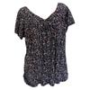 Cotton T Shirts for Women Loose Fit 2025 Summer Floral Womens Graphic Tees Plus Size Tops Short Sleeve Short Sleeve V-Neck Blouses Loose Basic Pullover T-Shirt Womens Blouses and Tops Dressy B-Black view 1