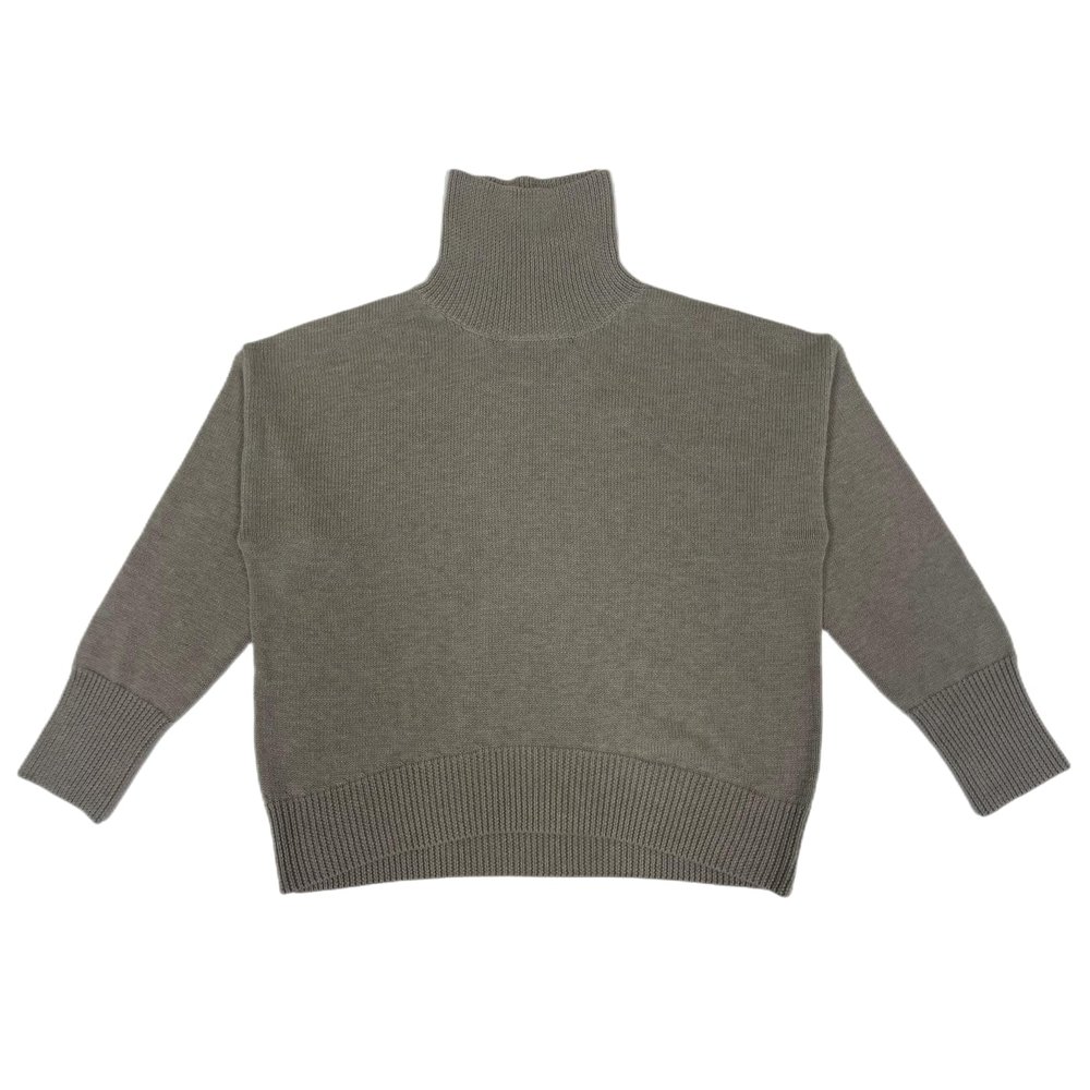Women's Turtle Neck Casual Knitted Pullover Sweater Loose Long Sleeve Blouse (as1, Alpha, s, Regular, Regular, Khaki)
