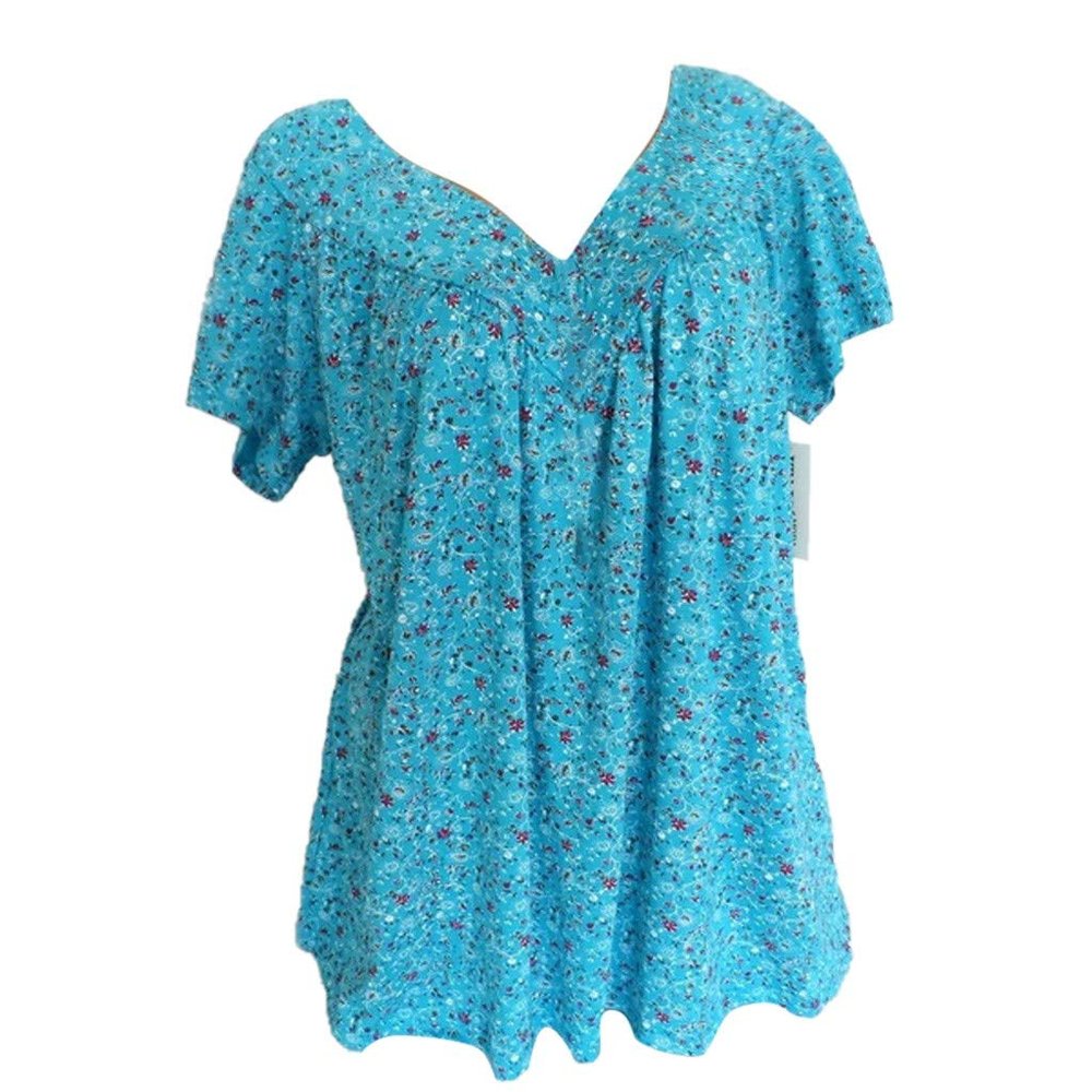 Workout T Shirts for Women 2024 Summer Boho Sexy Graphic Tees for Women Plus Size Tops Sexy Short Sleeve V-Neck Blouses Loose Basic Pullover T-Shirt Summer Tops for Women B-Sky Blue