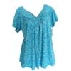 Workout T Shirts for Women 2024 Summer Boho Sexy Graphic Tees for Women Plus Size Tops Sexy Short Sleeve V-Neck Blouses Loose Basic Pullover T-Shirt Summer Tops for Women B-Sky Blue view 1