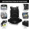 IX INOXTO 20L Hydration Backpack, Waterproof Hiking Internal Frame Backpacks with 2L Hydration Water Bladder and Rain Cover for Men, Lightweight Travel Daypack for Cycling,Camping,Ski (black) view 2