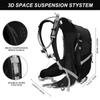 IX INOXTO 20L Hydration Backpack, Waterproof Hiking Internal Frame Backpacks with 2L Hydration Water Bladder and Rain Cover for Men, Lightweight Travel Daypack for Cycling,Camping,Ski (black) view 3