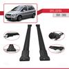 apline Compatible with Opel Zafira A (T98) 2001-2005 Fly Model Car Roof Rack Cross Bar Black Aluminium 2 Bars view 3