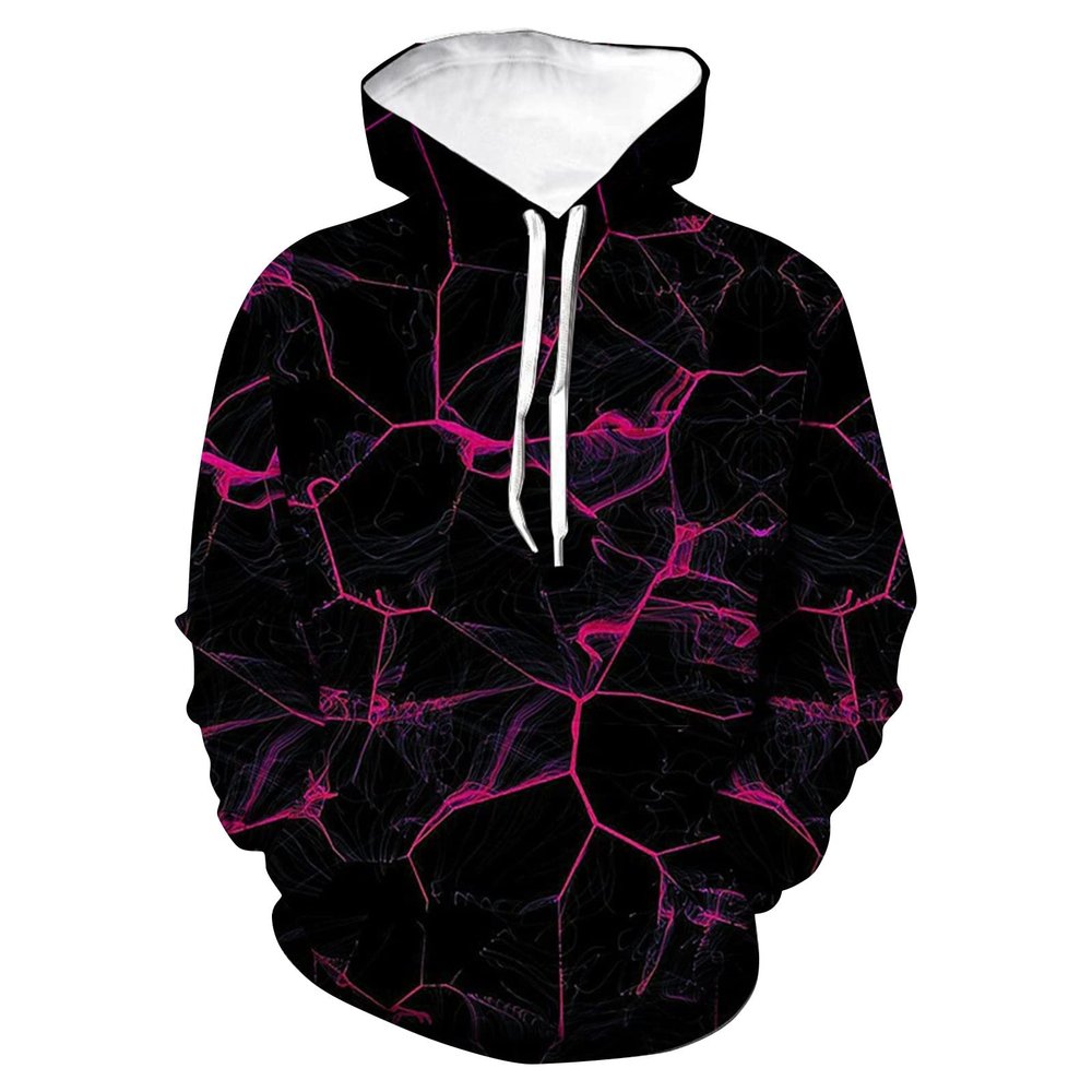 Mens Sweatshirt, Hoodies Pullover Graphic Lightweight Hoodies Workout Spring And Autumn Hooded Sweater Printed Casual Sweater Male Men's Fashion Hoodies & Sweatshirts Unisex For (6XL, Hot Pink) Ymosrh