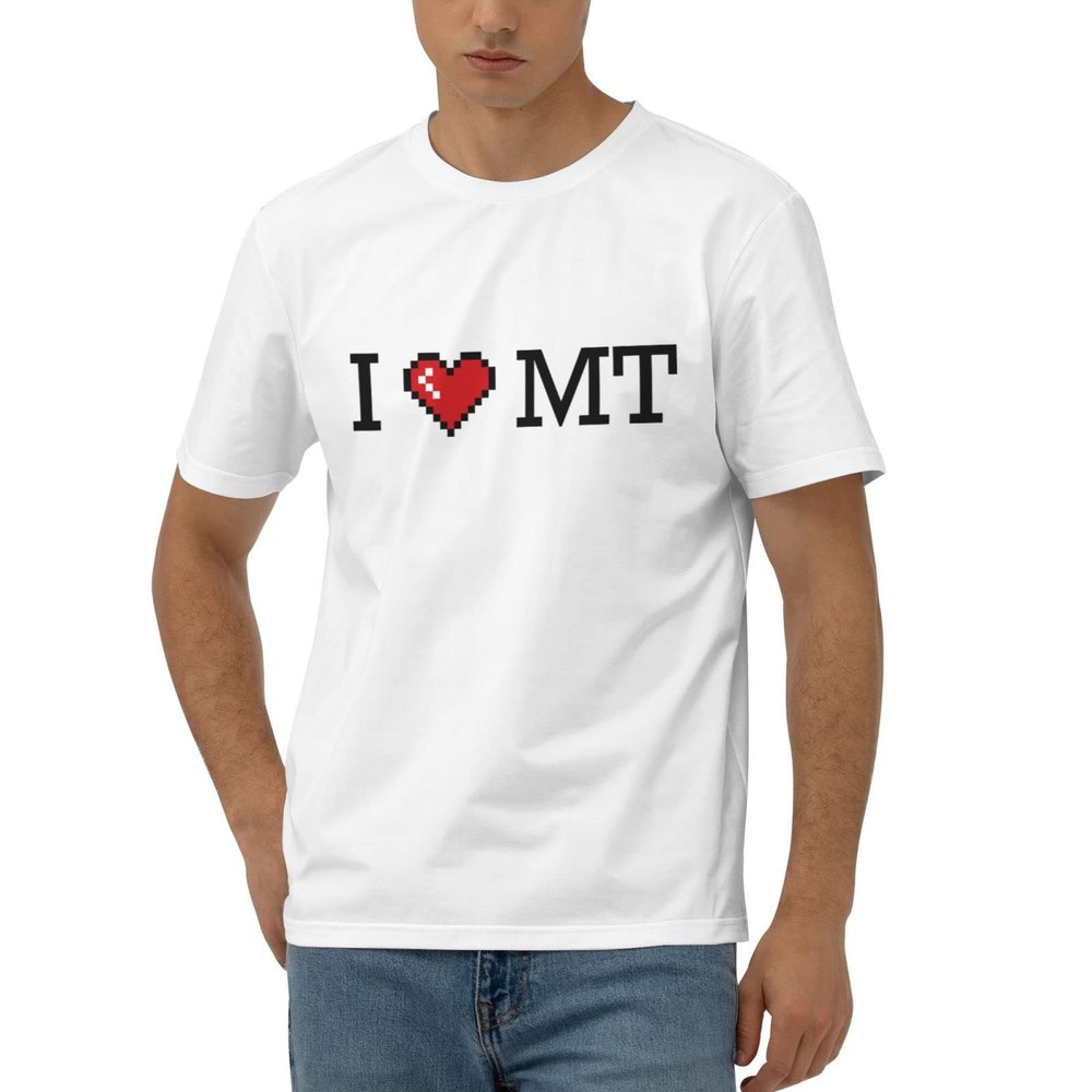 Abipuir Funny T-Shirts for Men I Love Mt T Shirt Men's T-Shirts Funny (Color : Colour, Size : X-Large)
