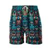 Tiki Mask Men's Quick Dry - Unique Tiki Hawaiian Shorts for Men - Beach Shorts Swim Trunks Set 7 (TND-LN-7) Size L view 1