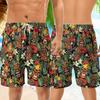 Fire Tiki Men's Quick Dry - Tribal Patterns Hawaiian Shorts for Men - Beach Shorts Swim Trunks Set 7 (TND-LN-7) Size XL view 3