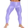 Miutii Men's Silky Compression Tights Pant Quick Dry Base Layer Breathable Training Long Trousers Purple XX-Large view 1