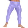 Miutii Men's Silky Compression Tights Pant Quick Dry Base Layer Breathable Training Long Trousers Purple XX-Large view 2