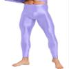 Miutii Men's Silky Compression Tights Pant Quick Dry Base Layer Breathable Training Long Trousers Purple XX-Large view 4