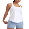 CRZ YOGA Pima Cotton Racerback Tank Top White Medium view 1
