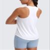 CRZ YOGA Pima Cotton Racerback Tank Top White Medium view 2