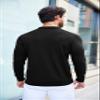 COOFANDY Men's Knit Polo Shirt Long Sleeve Vintage Golf Shirt Lightweight Sweater Black view 4
