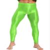 Miutii Men's Silky Compression Tights Pant Quick Dry Base Layer Breathable Training Long Trousers Green XX-Large view 2