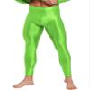 Miutii Men's Silky Compression Tights Pant Quick Dry Base Layer Breathable Training Long Trousers Green XX-Large view 3