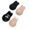 2PCS Sticky Bra, Backless Strapless Adhesive Bra, Push Up Breast Lift Reusable Nipple Covers for Women Backless Strapless Dress (Black, Skin Color)