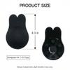 2PCS Sticky Bra, Backless Strapless Adhesive Bra, Push Up Breast Lift Reusable Nipple Covers for Women Backless Strapless Dress (Black, Skin Color) view 2