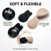 2PCS Sticky Bra, Backless Strapless Adhesive Bra, Push Up Breast Lift Reusable Nipple Covers for Women Backless Strapless Dress (Black, Skin Color) view 3