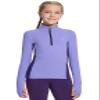 baleaf Girls Long Sleeve Shirts Fleece Jacket Fall Half Zip Pullover Kids Sweatshirts Thermal Coat Ice Skating Purple M view 1