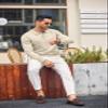 COOFANDY Men's Classic Polo Shirt Casual Knit Long Sleeve Polo Shirts Cream view 4