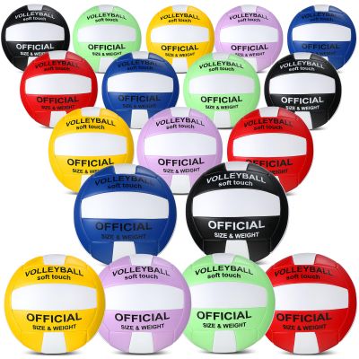 Libima 24 Pcs Volleyball Official Size 5 Bulk Soft Recreational Training Beach Play Volleyball with 4 Pump for Gym Training Beach Pool Teen Adult Outdoor Indoor Competitive Supplies Back to School
