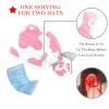 2 Pcs Working Cap with Button Sweatband Adjustable Bouffant Scrub Caps Cow Skin Print Pink Working Head Cover for Women Long Hair view 3