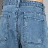 Men's Hip-Hop Baggy Jean Shorts Casual Straight Zipper Denim Shorts Retro Classic Short Pants with Pockets (Blue,34) view 4