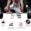 WFX Weight Lifting Straps Padded Figure 8 Wrist Support Gym Wraps Men Women Fitness Bodybuilding Double Loop Workout Heavy Training Powerlifting Dumbbell Squats Pull Up Grip (Pink) view 3